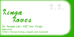 kinga koves business card